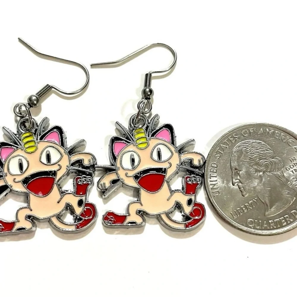 Meowth Pokémon Dangle Earrings